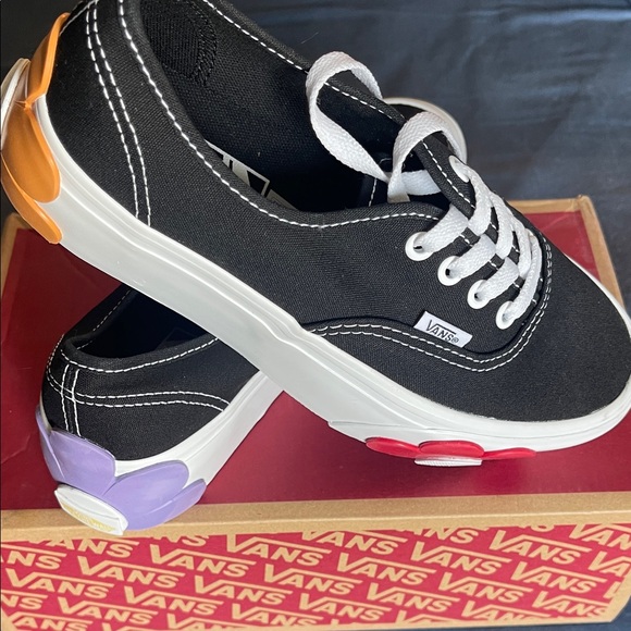Vans Shoes - Vans Women's Black Stac Sneakers with Floral Details